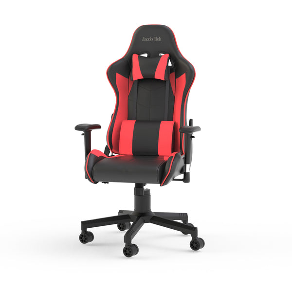 Gaming Silla de Gamer Ergonómica con Espalda Reclinable, Brazos Ajustable, Cuero Sintético, Soporte Lumbar y Respaldo（rojo/verde/azul/gris)